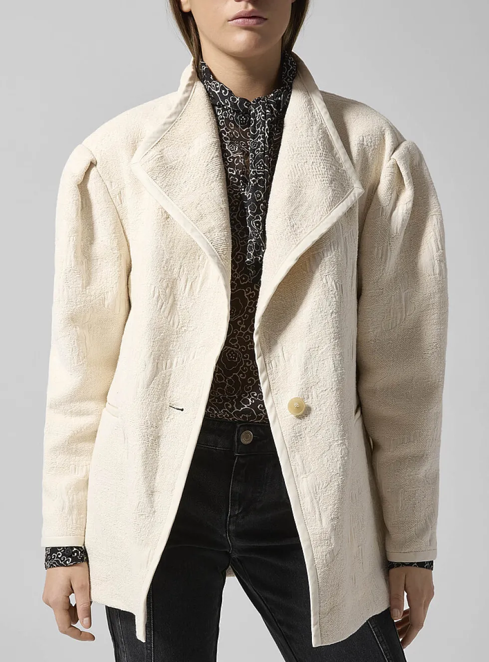 Uadie textured jacquard blazer