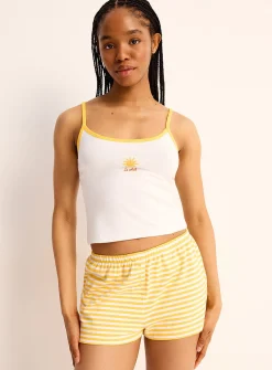 Ultra-comfortable three-button pyjama mini short