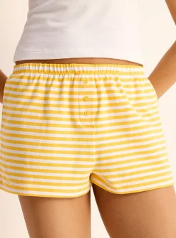 Ultra-comfortable three-button pyjama mini short