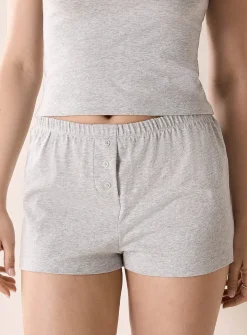 Ultra-comfortable three-button pyjama mini short