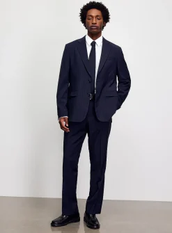 Ultra-fine banker-stripe suit