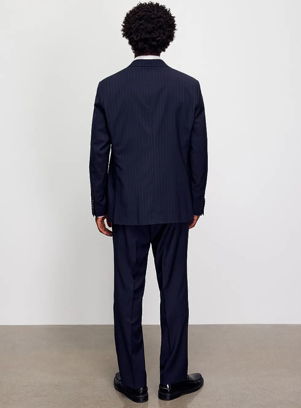 Ultra-fine banker-stripe suit