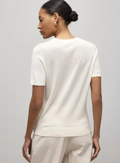 Ultra-fine knit crew-neck sweater