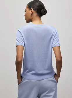 Ultra-fine knit crew-neck sweater
