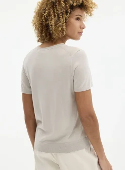 Ultra-fine knit crew-neck sweater