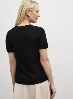 Ultra-fine knit crew-neck sweater