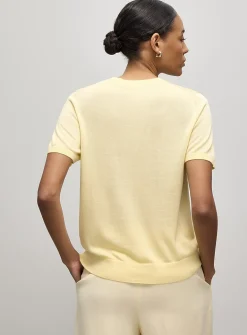Ultra-fine knit crew-neck sweater