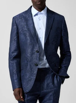 Ultramarine paisley jacquard blazer