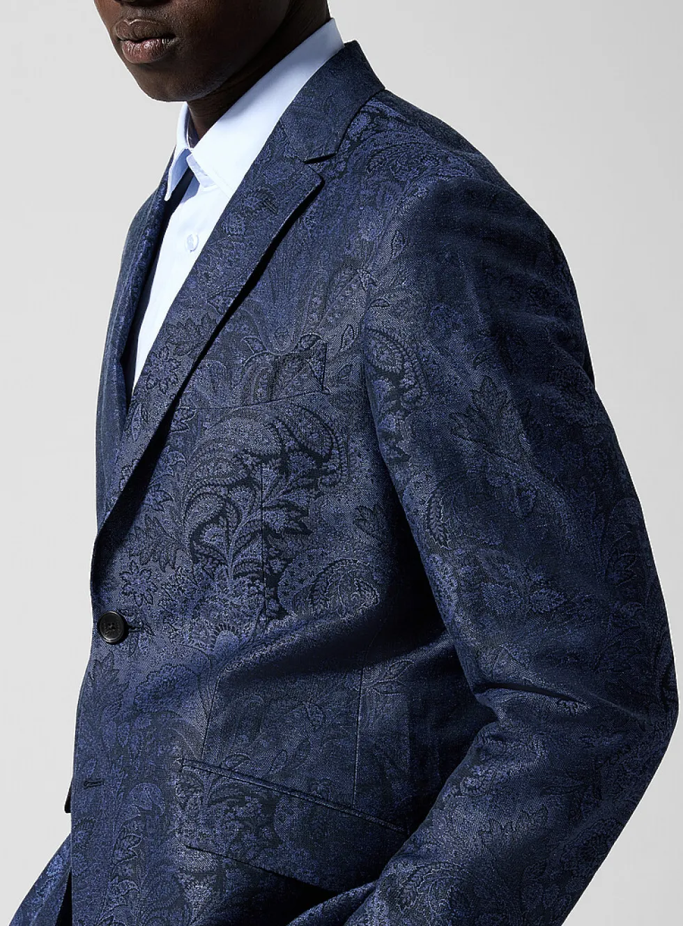 Ultramarine paisley jacquard blazer