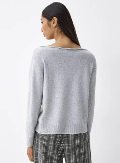 Ultra-soft boat-collar sweater