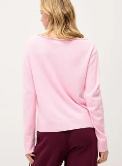 Ultra-soft boat-collar sweater