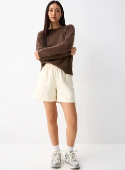Ultra-soft boat-collar sweater