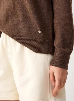 Ultra-soft boat-collar sweater