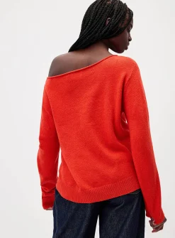 Ultra-soft boat-collar sweater
