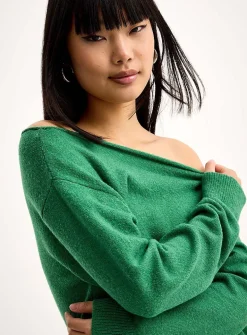 Ultra-soft boat-collar sweater