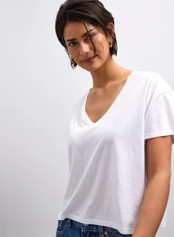 Ultra-soft cropped boxy tee