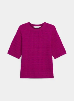 Ultra-soft embossed-stripe sweater