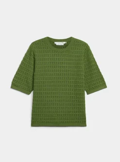 Ultra-soft embossed-stripe sweater