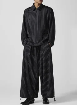 Ultrawide-leg pinstripe pant