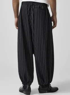 Ultrawide-leg pinstripe pant