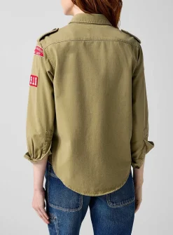 Umberta patches khaki shirt