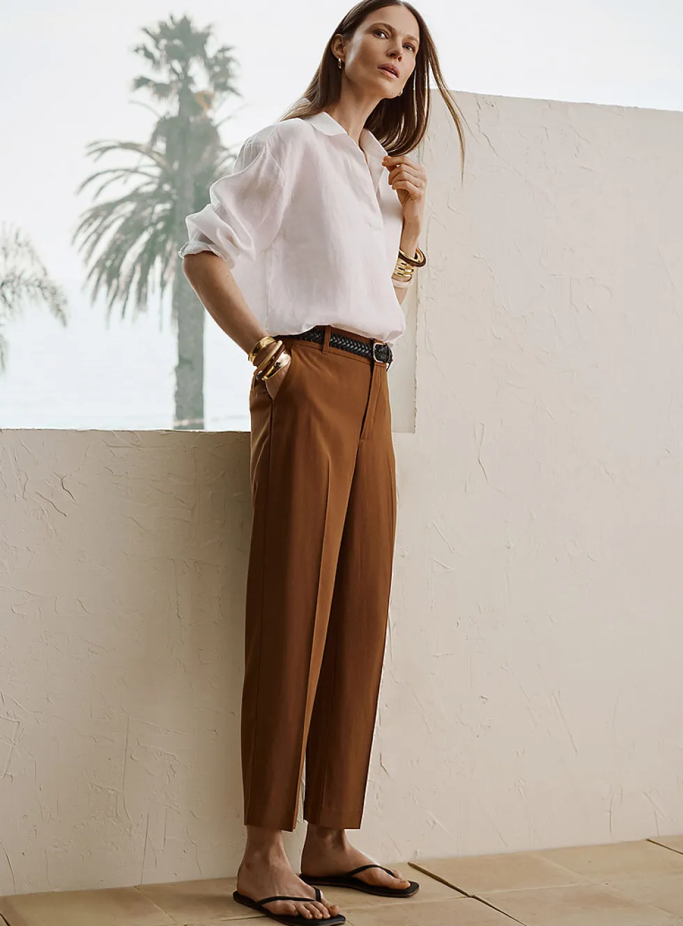 Universal belted fluid pant