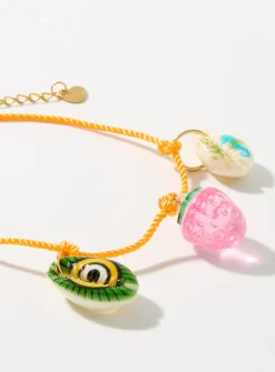 Vacation charm cord anklet