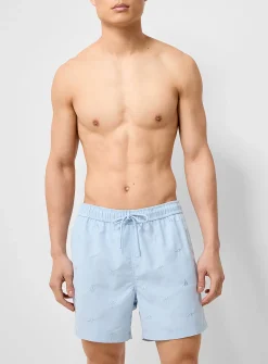 Vacation embroidery swim short
