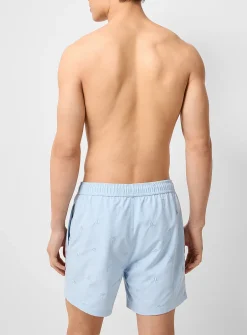 Vacation embroidery swim short