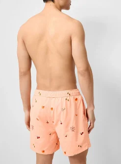 Vacation embroidery swim short