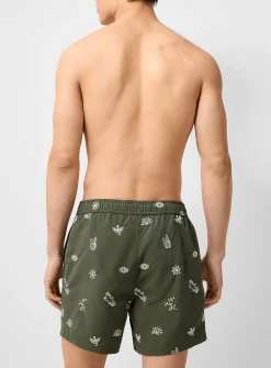 Vacation embroidery swim short