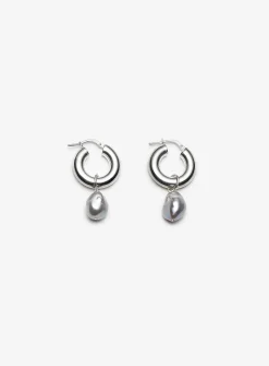 Valentina hoops and Capri pearl