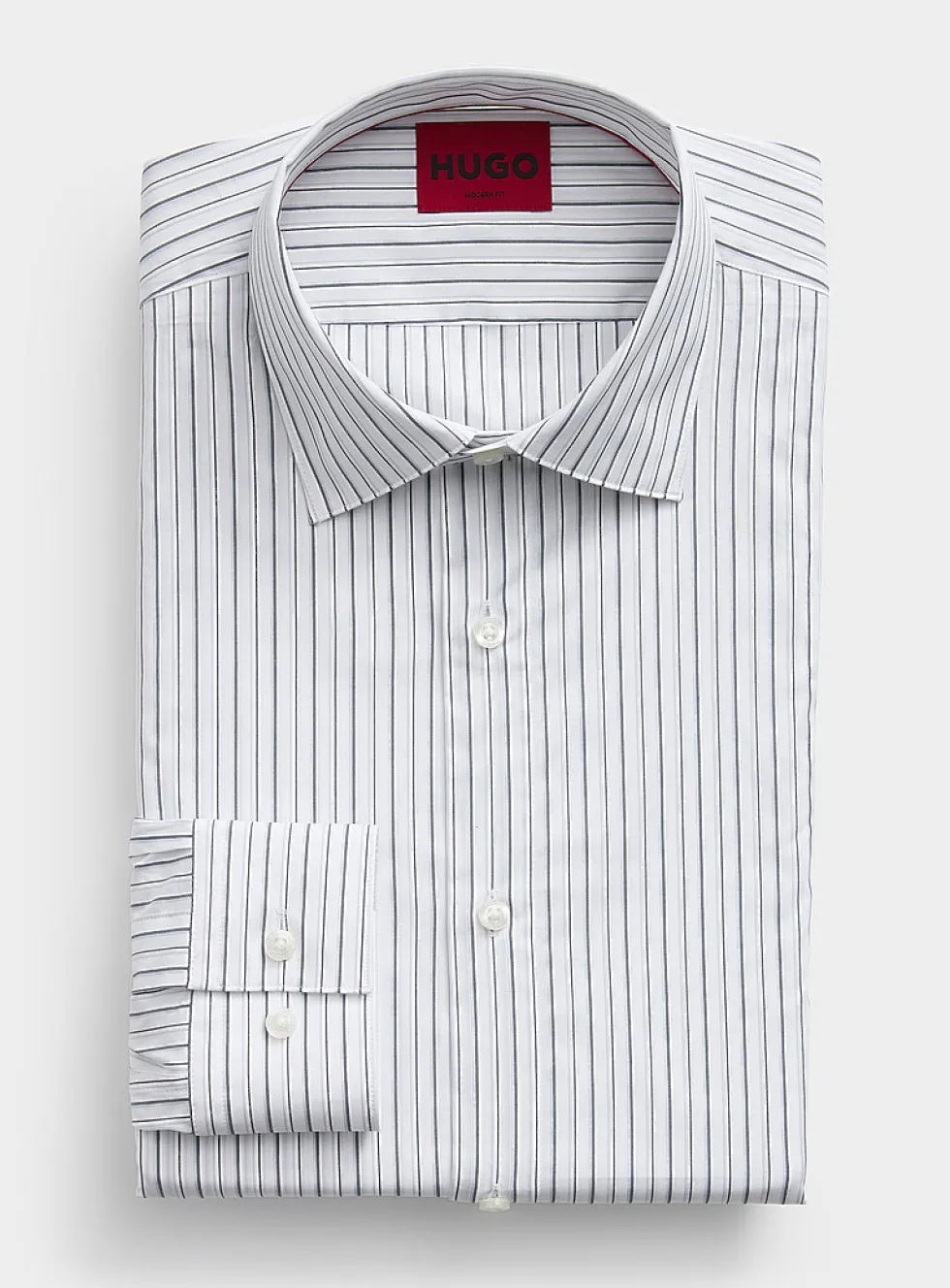 Valerio vertical-stripe shirt