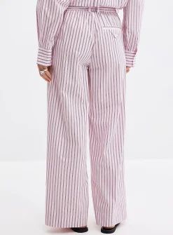 Vari striped pink poplin pant