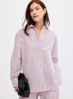 Vari striped pink poplin shirt