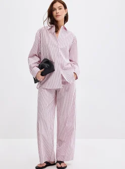 Vari striped pink poplin shirt