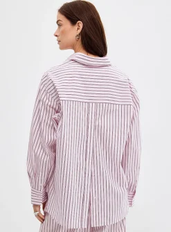 Vari striped pink poplin shirt