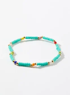 Varied colour beaded bracelet