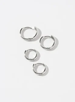 Varied metallic hoops