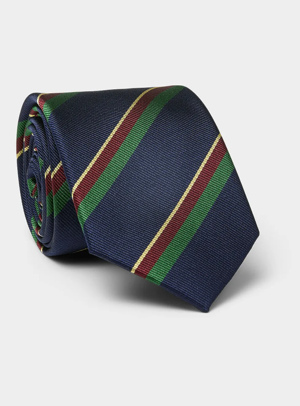 Varsity stripe pure silk tie