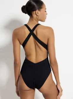 V-cut ribbed one-piece