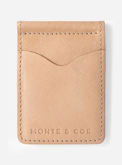 Vegetable-tanned leather card case