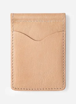 Vegetable-tanned leather card case