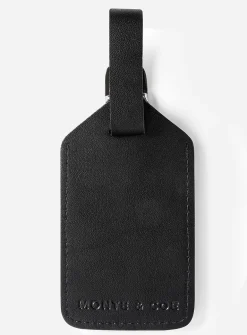 Vegetable-tanned leather luggage tag