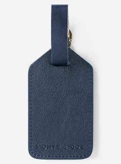 Vegetable-tanned leather luggage tag