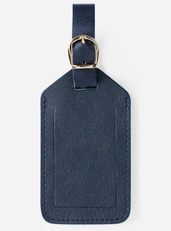 Vegetable-tanned leather luggage tag