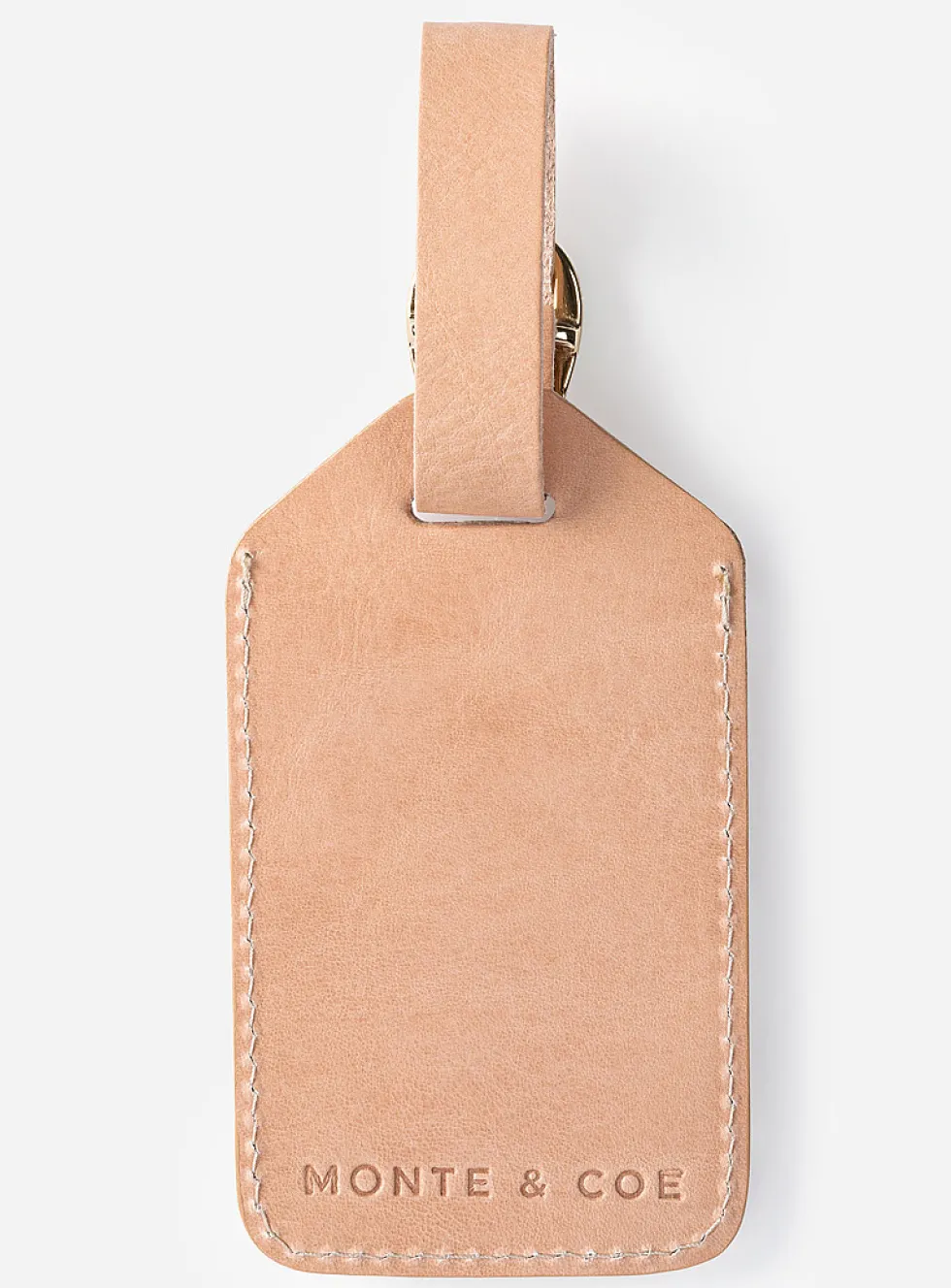 Vegetable-tanned leather luggage tag