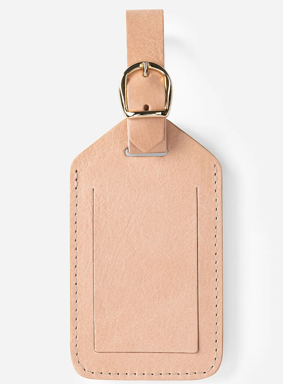 Vegetable-tanned leather luggage tag