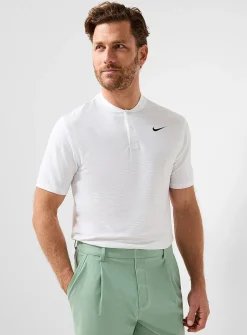 Velocity bomber-collar ribbed golf T-shirt