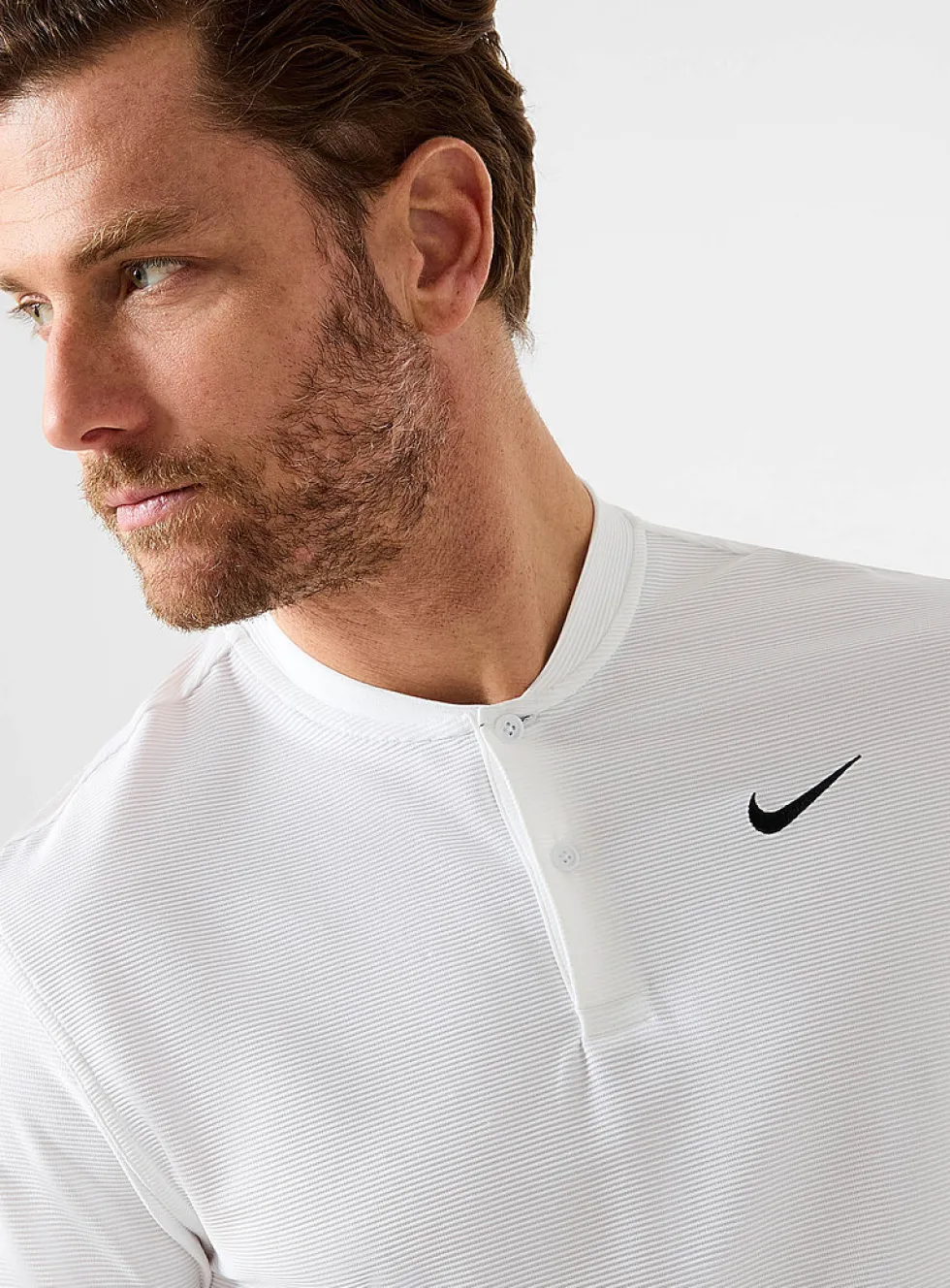 Velocity bomber-collar ribbed golf T-shirt